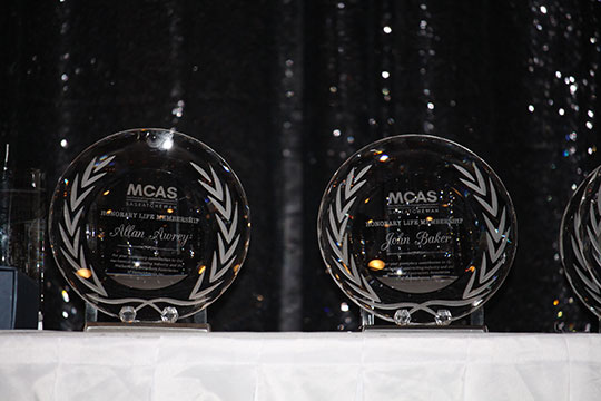 Photo of awards at the MCAS Gala Supper