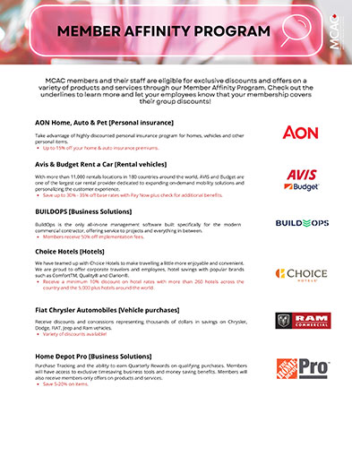 MCAC Member Affinity Program