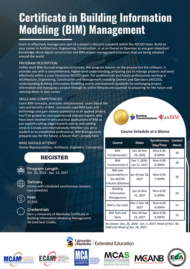Certificate in Building Information Modeling (BIM) Management